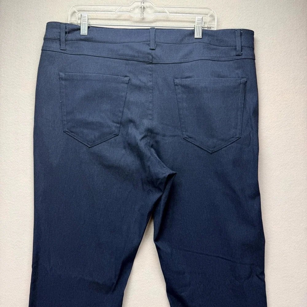 Izod Advantage Performance‎ Ankle Pants Mens 39x34* Blue Stretch Straight Fit